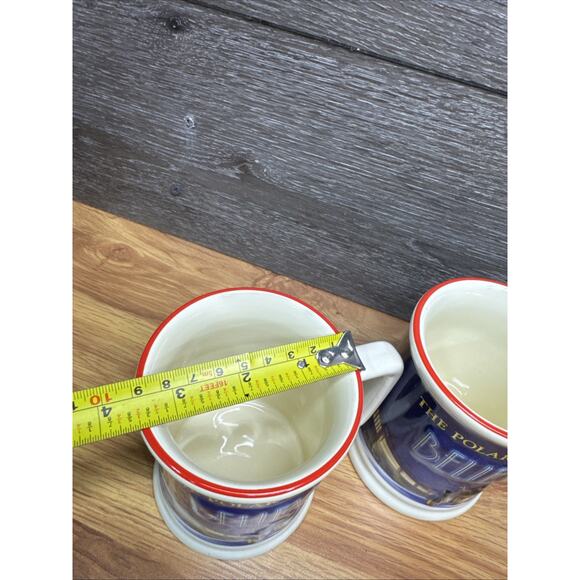 Polar Express BELIEVE 3D Raised Ceramic Hot Chocolate/Coffee Mug ~Set of 4 - Picture 7 of 10